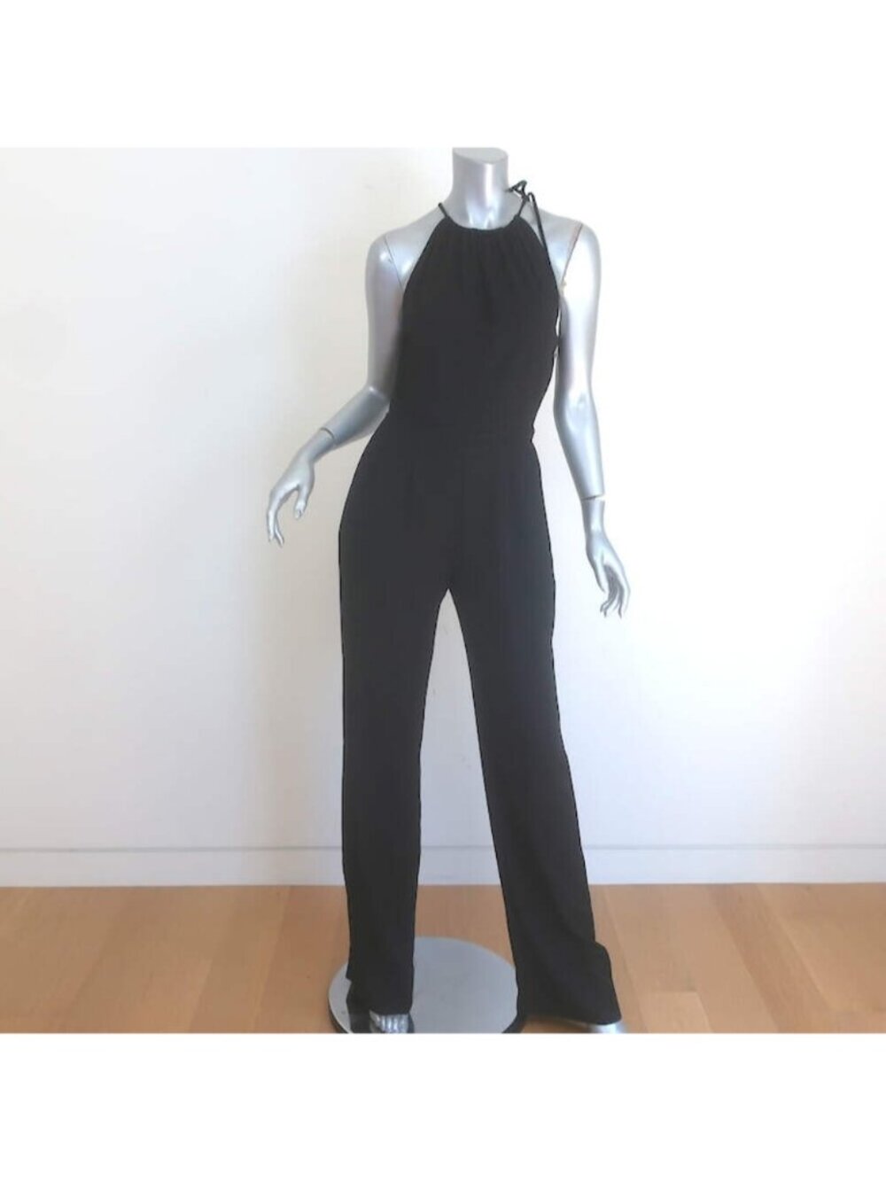 L'Agence Tie-Neck Halter Jumpsuit Black Size 6